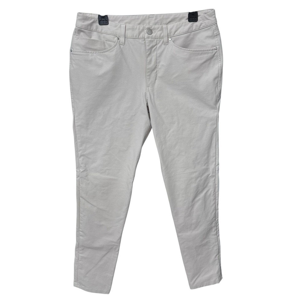 Lululemon ABC Mens Size 34x30 Slim Warpstreme Golf‎ Casual Stretch Pants khaki